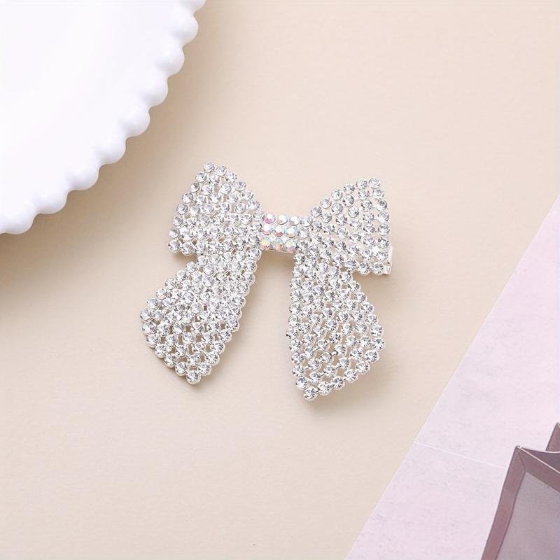 Rhinestone Boe Hair Clip Glitter Duck Billed Clip for Hair Bang Braids