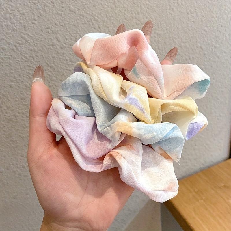Tie Dyed Scrunchie Headrope Elastic Ponytail Hair Tie