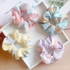 Tie Dyed Scrunchie Headrope Elastic Ponytail Hair Tie