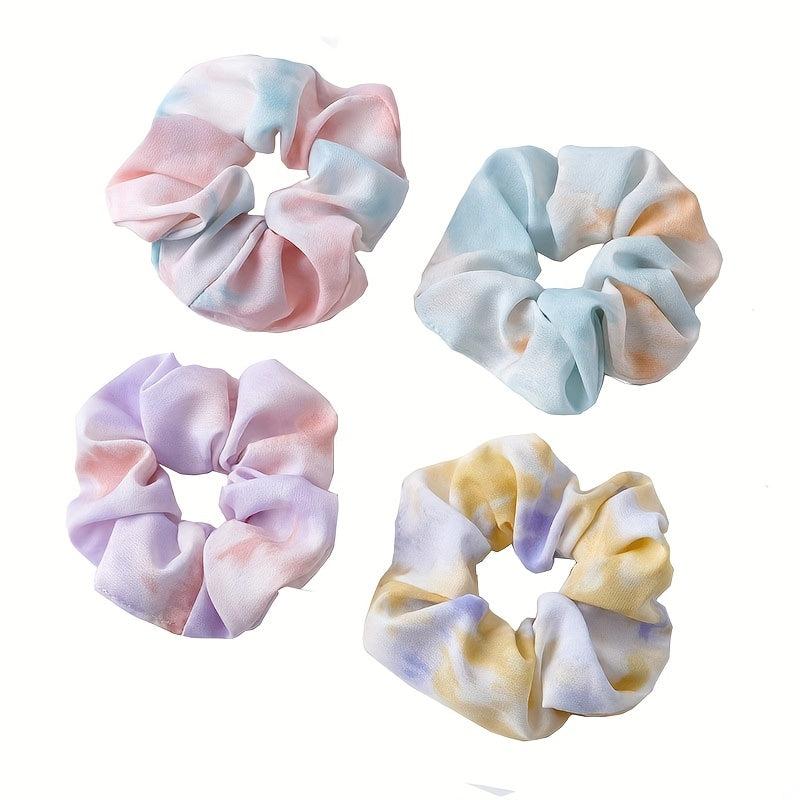 Tie Dyed Scrunchie Headrope Elastic Ponytail Hair Tie