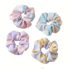 Tie Dyed Scrunchie Headrope Elastic Ponytail Hair Tie