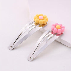 6pcs Resin Flower Hair Clip Snap Clip Y2K Candy Hair Slides Clip