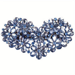 Heart Rhinestone Hair Clips French Barrette Hair Bun Maker