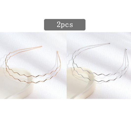 Metal Headband Thin Hairband Alloy Layer Golden Silver Hair Accessories