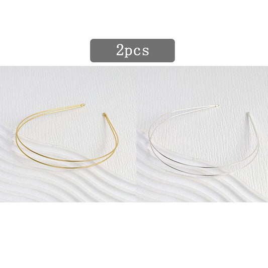 Metal Headband Thin Hairband Alloy Layer Golden Silver Hair Accessories
