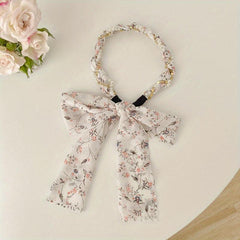 Boho Style Pearl Hair Tie Braided Scrunchie Floral Hair Accessories