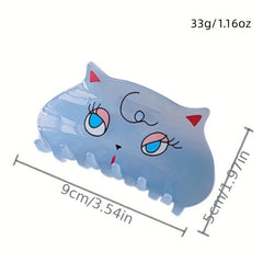 Acrylic Hair Claw Clip for Thick Hair, Cat Pattern Kitten Hair Clips