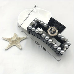 Camellia Flower Hair Claw Clip Acrylic Banana Clip Faux Pearl Jaw Clamp