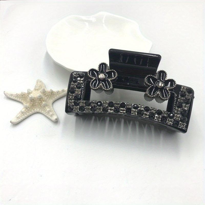 Camellia Flower Hair Claw Clip Acrylic Banana Clip Faux Pearl Jaw Clamp