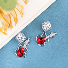 Crystal Guitar Hair Beads Metal Hair Clip Hippie Style Hair Accessory