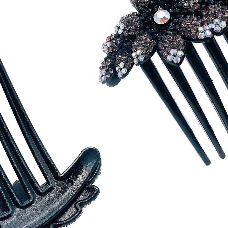 Rhinestone Flower Hair Comb Head Jewelry Accessory
