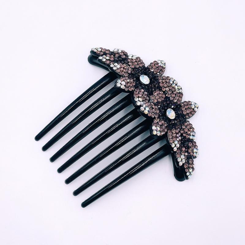 Rhinestone Flower Hair Comb Head Jewelry Accessory