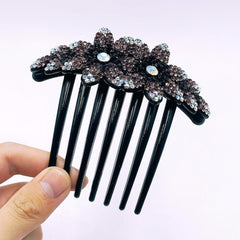 Rhinestone Flower Hair Comb Head Jewelry Accessory