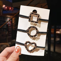 3pcs Hair Tie Elastic Ponytail Holder Hair Styling Accessory