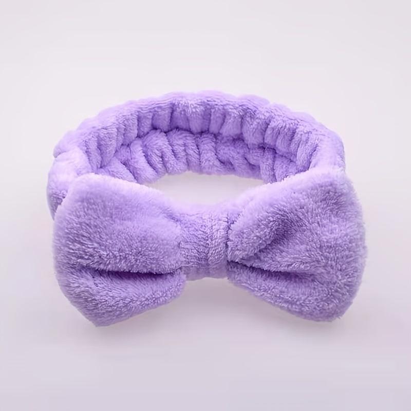 Coral Fleece Bow Headband Elastic Bowknot Headband