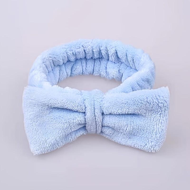 Coral Fleece Bow Headband Elastic Bowknot Headband
