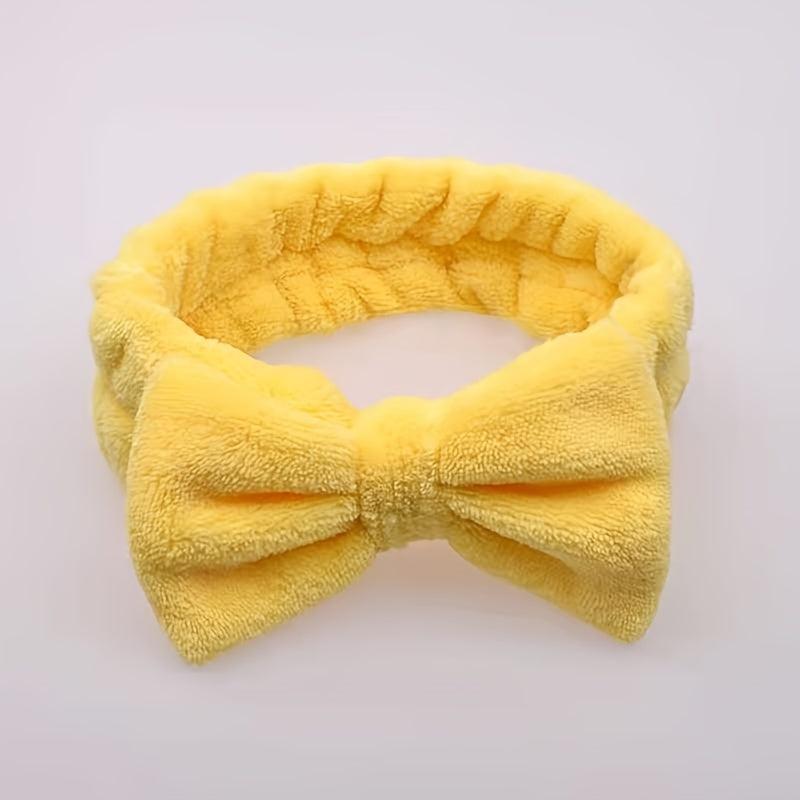 Coral Fleece Bow Headband Elastic Bowknot Headband