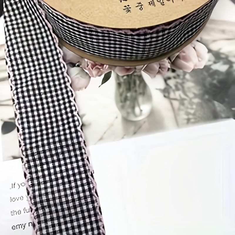 Plaid Pattern Faux Pearl Bowknot Duck Billed Clip Clothing Decoration