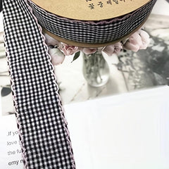 Plaid Pattern Faux Pearl Bowknot Duck Billed Clip Clothing Decoration