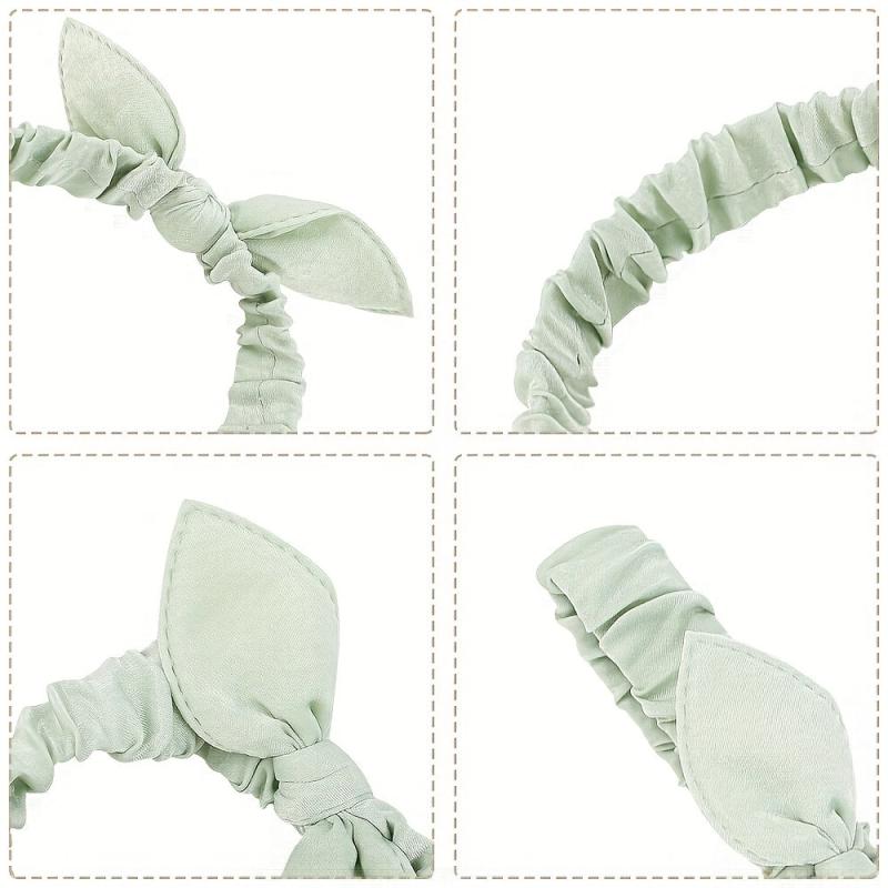 6pcs Solid Bowknot Headband Hair Hoop Hair Accessories