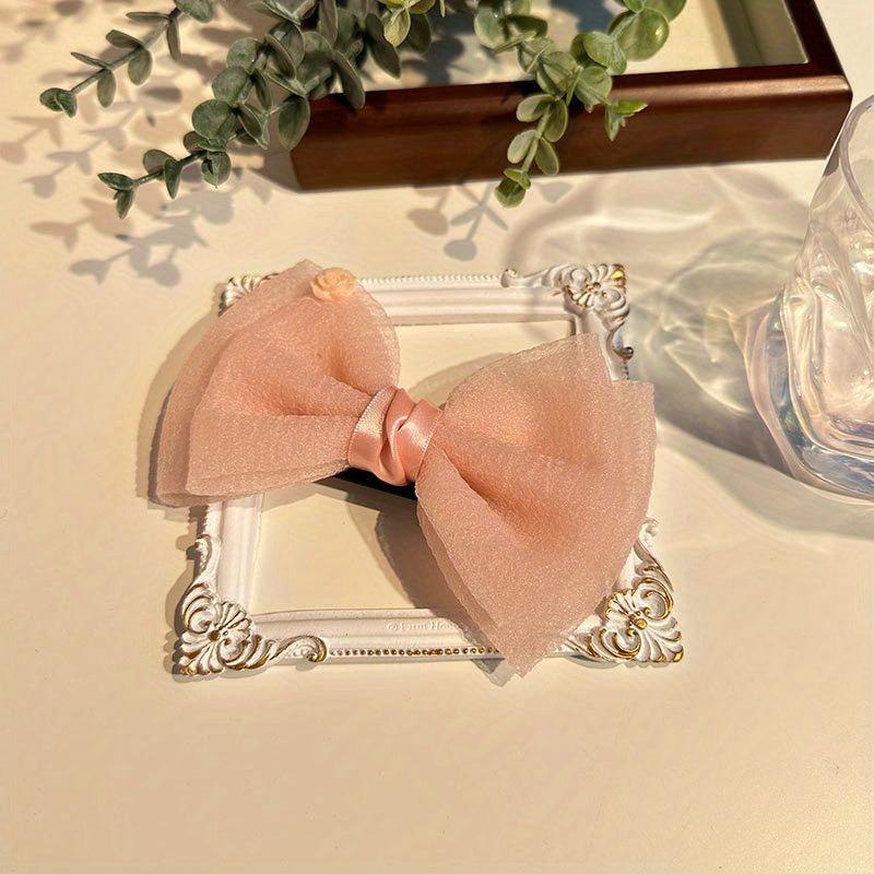 Solid Flower Hair Clip for Women Girls