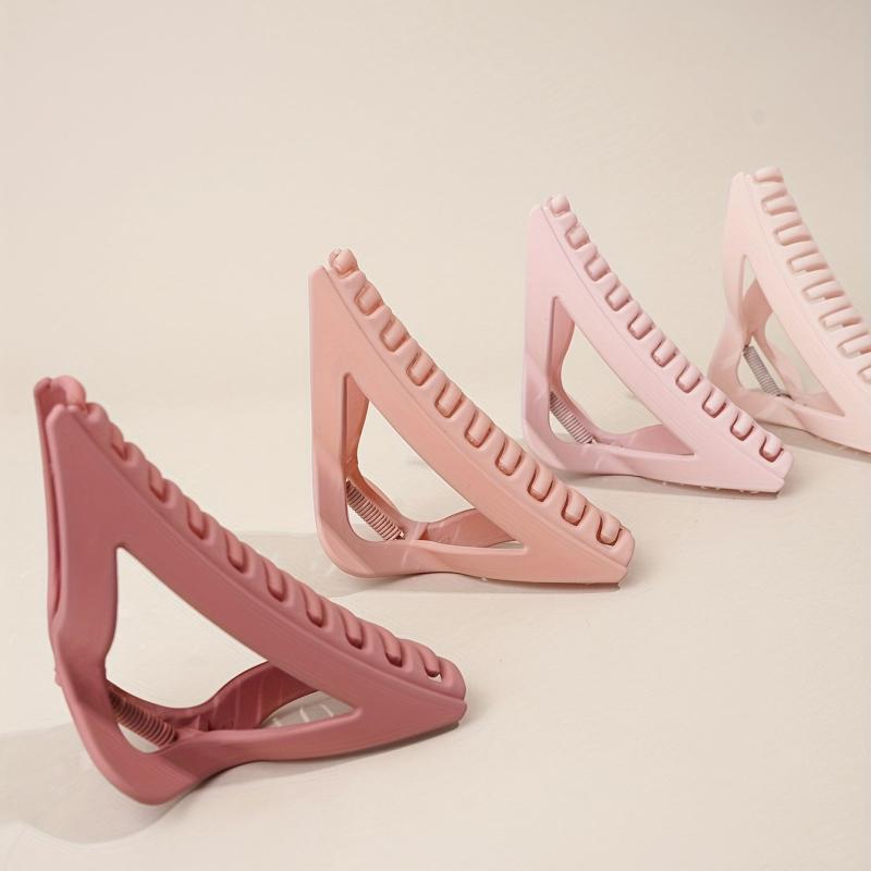 Matte Solid Triangle Hair Claw Set for Hair Styling