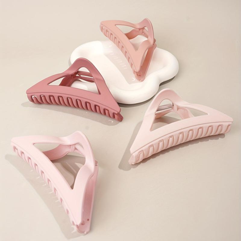 Matte Solid Triangle Hair Claw Set for Hair Styling