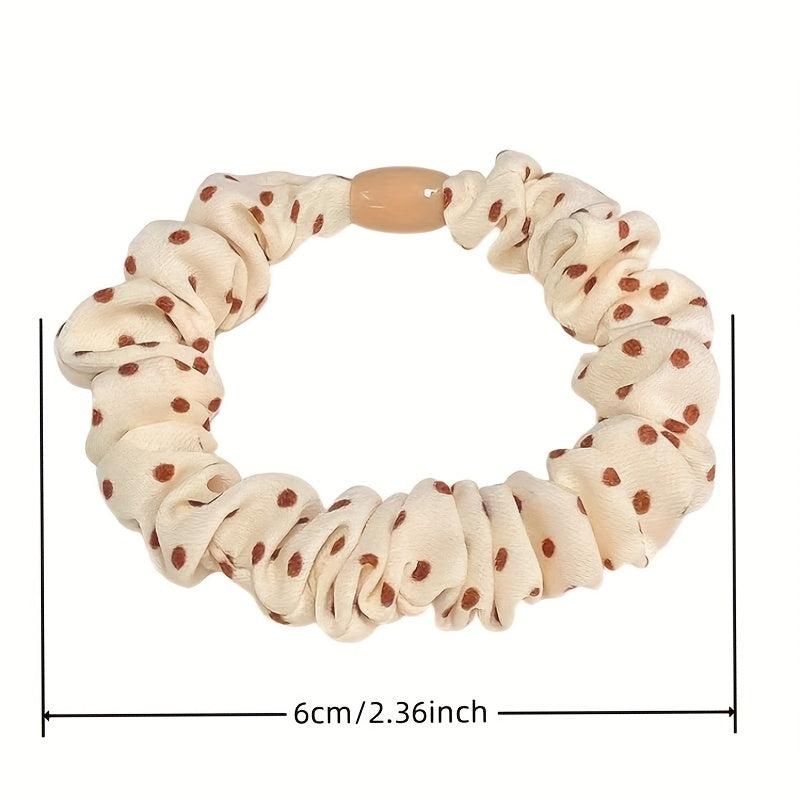 Polka Dot Pattern Scrunchies Hair Tie Style Hair Rope Sweet Hair Accessories Pon