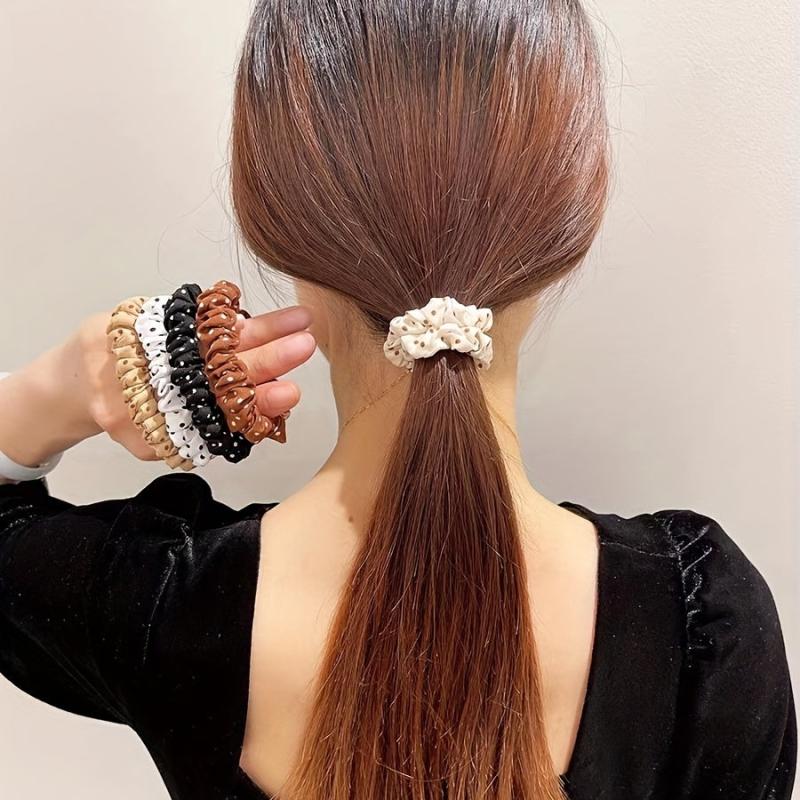 Polka Dot Pattern Scrunchies Hair Tie Style Hair Rope Sweet Hair Accessories Pon