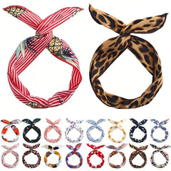 5 5pcs Printed Hair Tie Wide Headbands Women's Hair Accessories