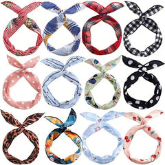 5 5pcs Printed Hair Tie Wide Headbands Women's Hair Accessories