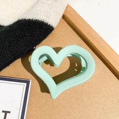 Hollow Out Heart Hair Claw Geometric Hairpin Acrylic Hair Accessories