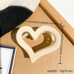 Hollow Out Heart Hair Claw Geometric Hairpin Acrylic Hair Accessories