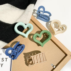Hollow Out Heart Hair Claw Geometric Hairpin Acrylic Hair Accessories