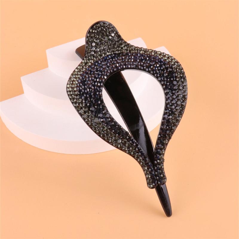 Crystal Rhinestone Hairpin French Hair Clips Strong Hold Hair Accessories