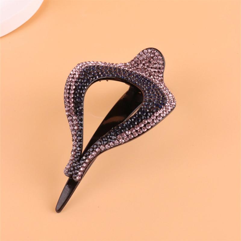 Crystal Rhinestone Hairpin French Hair Clips Strong Hold Hair Accessories