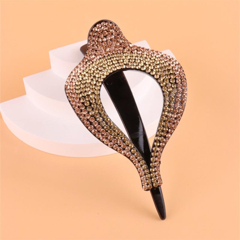 Crystal Rhinestone Hairpin French Hair Clips Strong Hold Hair Accessories