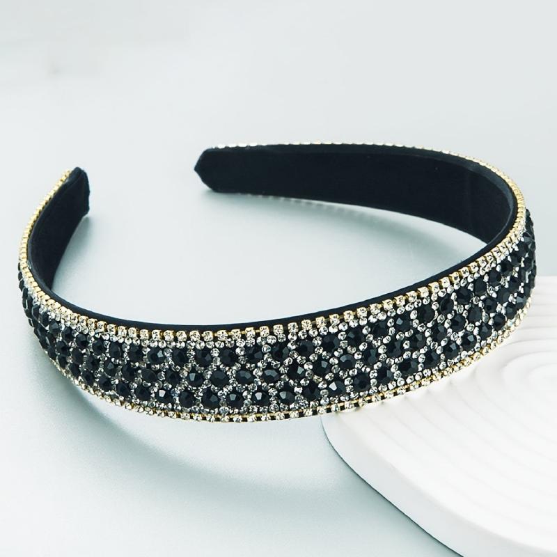 Rhinestone Headband Glitter Wide Headdress Hair Accessories