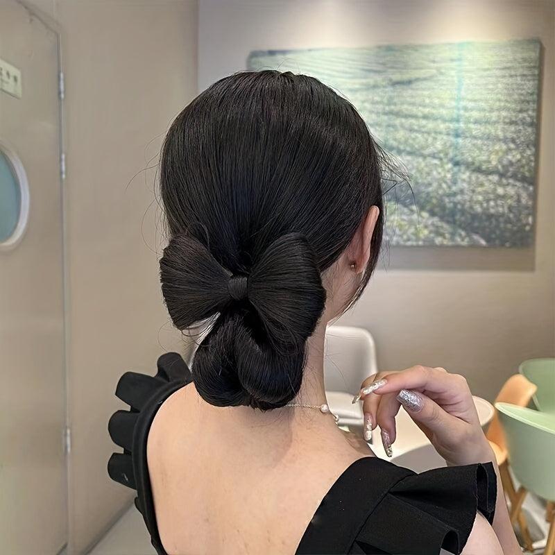 Silk Bow Tie Hair Clip Bun Hair Clip