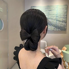 Silk Bow Tie Hair Clip Bun Hair Clip