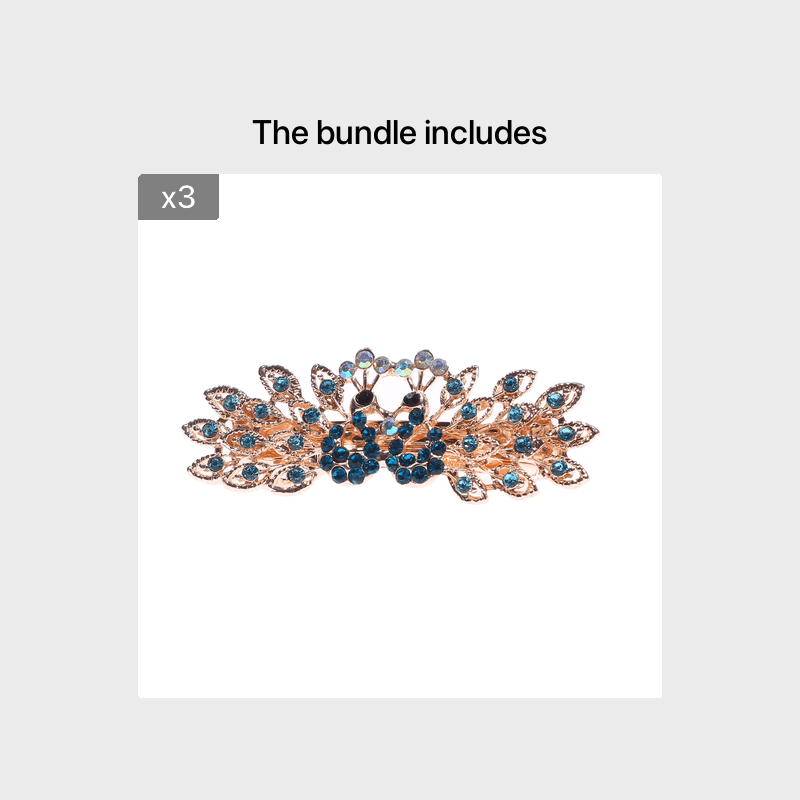 Crystal Hair Clip Rhinestones Barrettes Pins Vintage Spring Clips