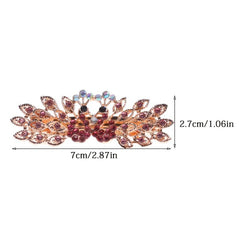 Crystal Hair Clip Rhinestones Barrettes Pins Vintage Spring Clips