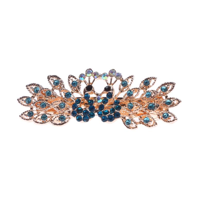 Crystal Hair Clip Rhinestones Barrettes Pins Vintage Spring Clips