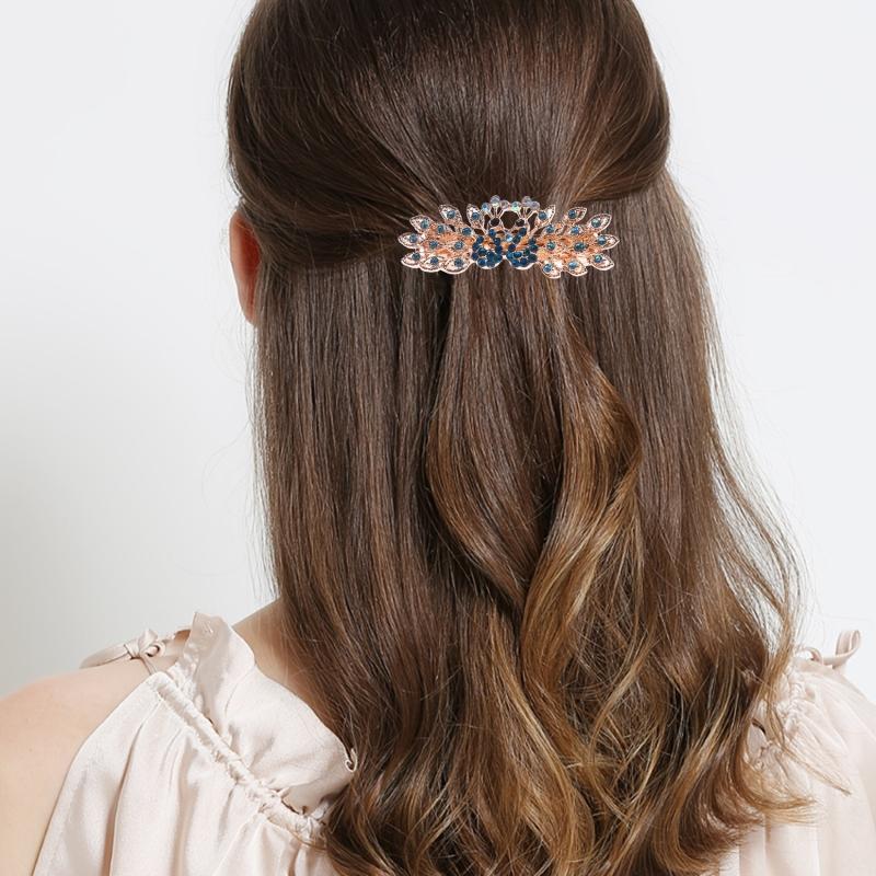 Crystal Hair Clip Rhinestones Barrettes Pins Vintage Spring Clips