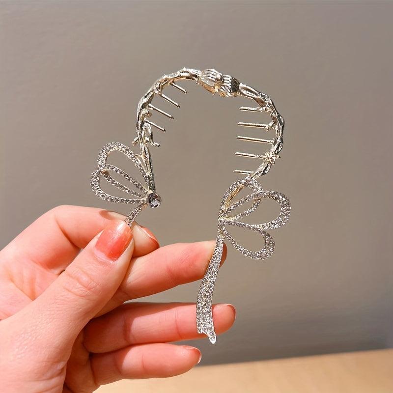 Rhinestone Banana Clip Hair Claw Ponytail Holder Head Jewelry Hair Accessories