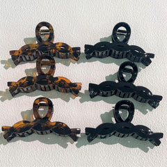 6pcs Large Hair Claw Vintage Solid Shark Claw Hair Accessories