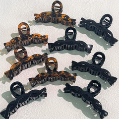 6pcs Large Hair Claw Vintage Solid Shark Claw Hair Accessories