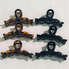 6pcs Large Hair Claw Vintage Solid Shark Claw Hair Accessories