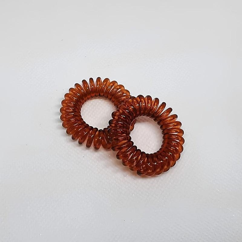 18pcs Small Spiral Hair Tie Elastic Ponytail Holder Hair Accessory