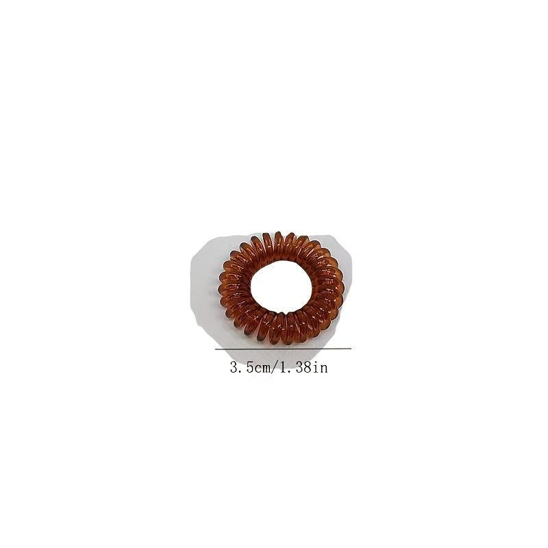 18pcs Small Spiral Hair Tie Elastic Ponytail Holder Hair Accessory